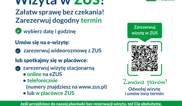 Wizyta w ZUS? Zarezerwuj termin